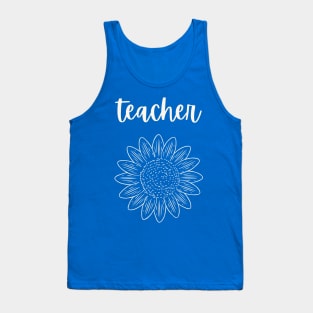 Teacher Sunflower Tank Top